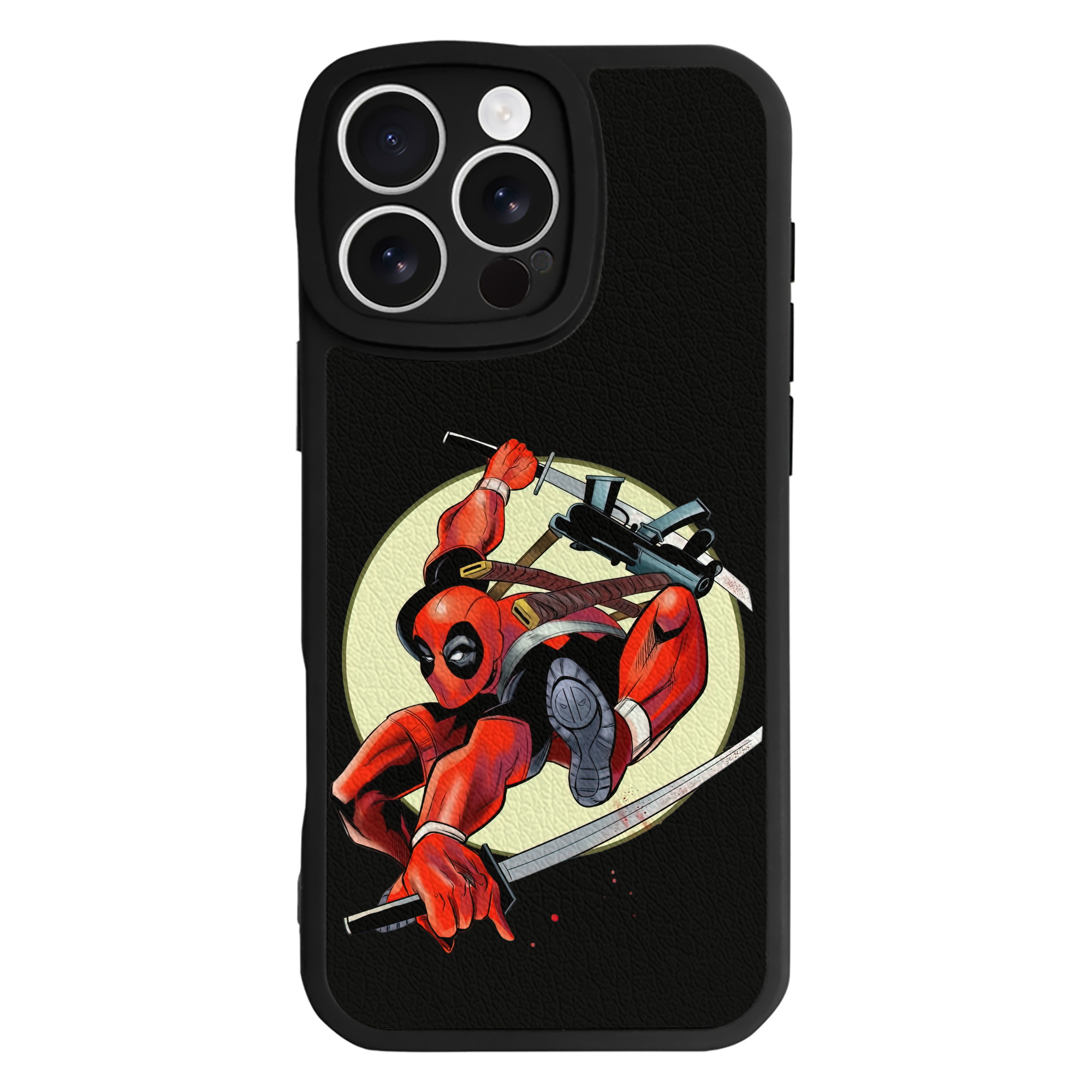 （画像用） Deadpool デッドプール 【iPhone 16シリーズ対応】シリコンスマホケース（レザー調） 材質：シリコン